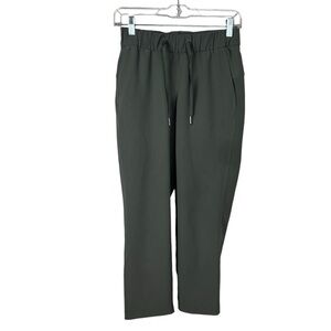 Lululemon On The Fly Crop Pant Woven 23” Grey Sage